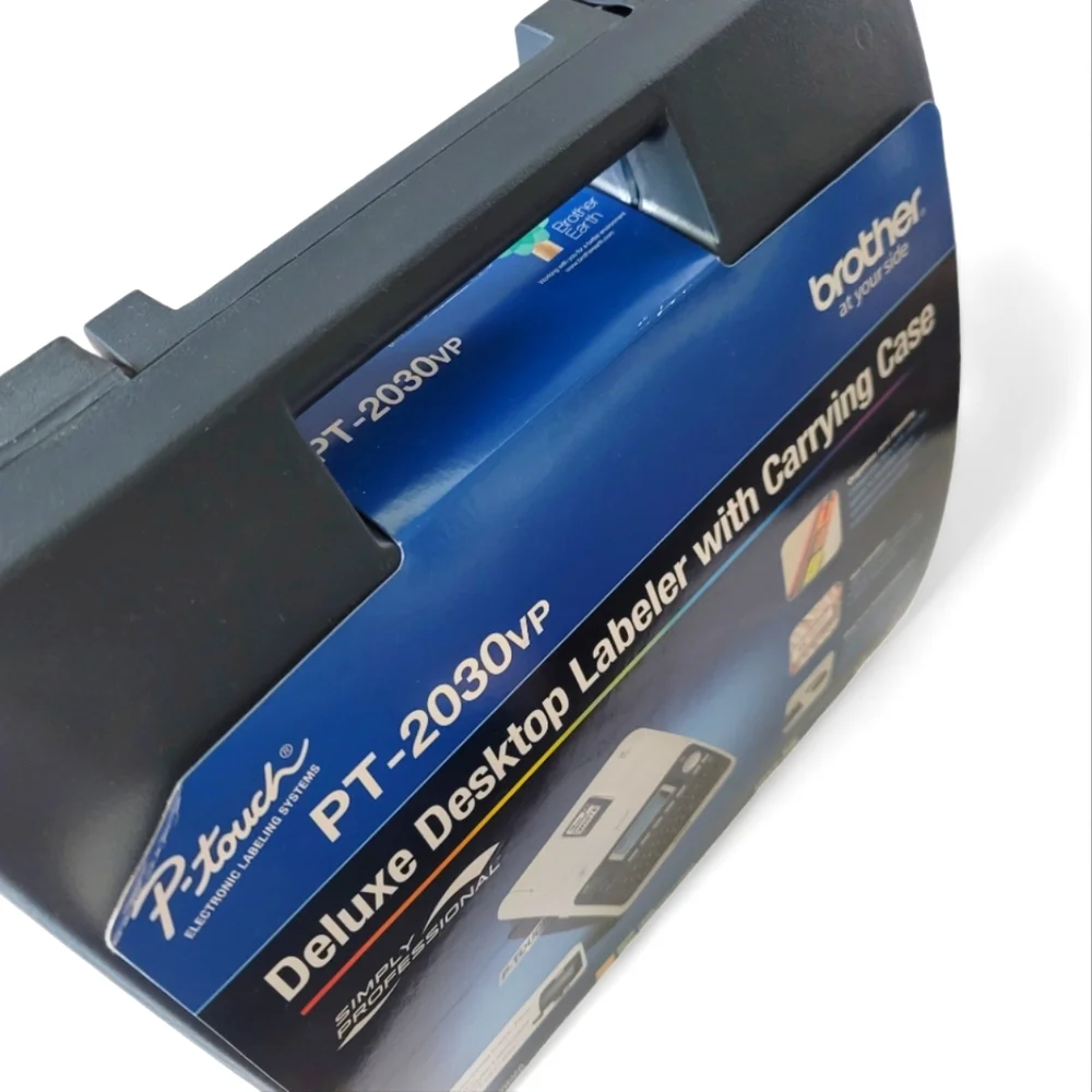 NEW! Brother P-Touch PT-2030VP Deluxe Desktop Label Maker & Carrying Case